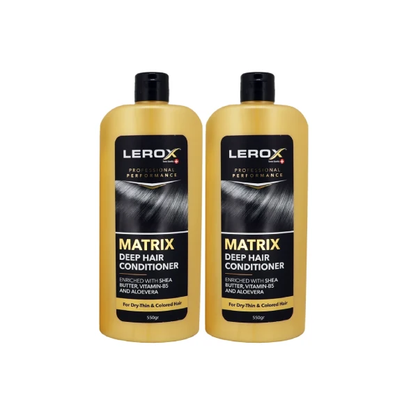 نرم کننده مو لروکس مدل Matrix حجم 550 میلی لیتر مجموعه 2 عددی