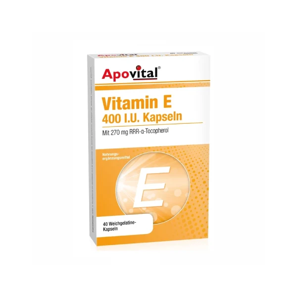 کپسول ژلاتینی نرم ویتامین ای 400 آپوویتال بسته 40 عددی